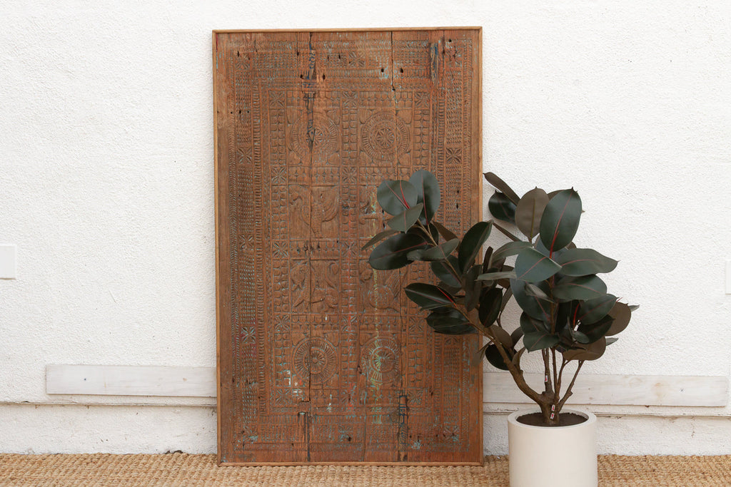 Antique Tribal "Storytelling" Door Wall Art (Trade)