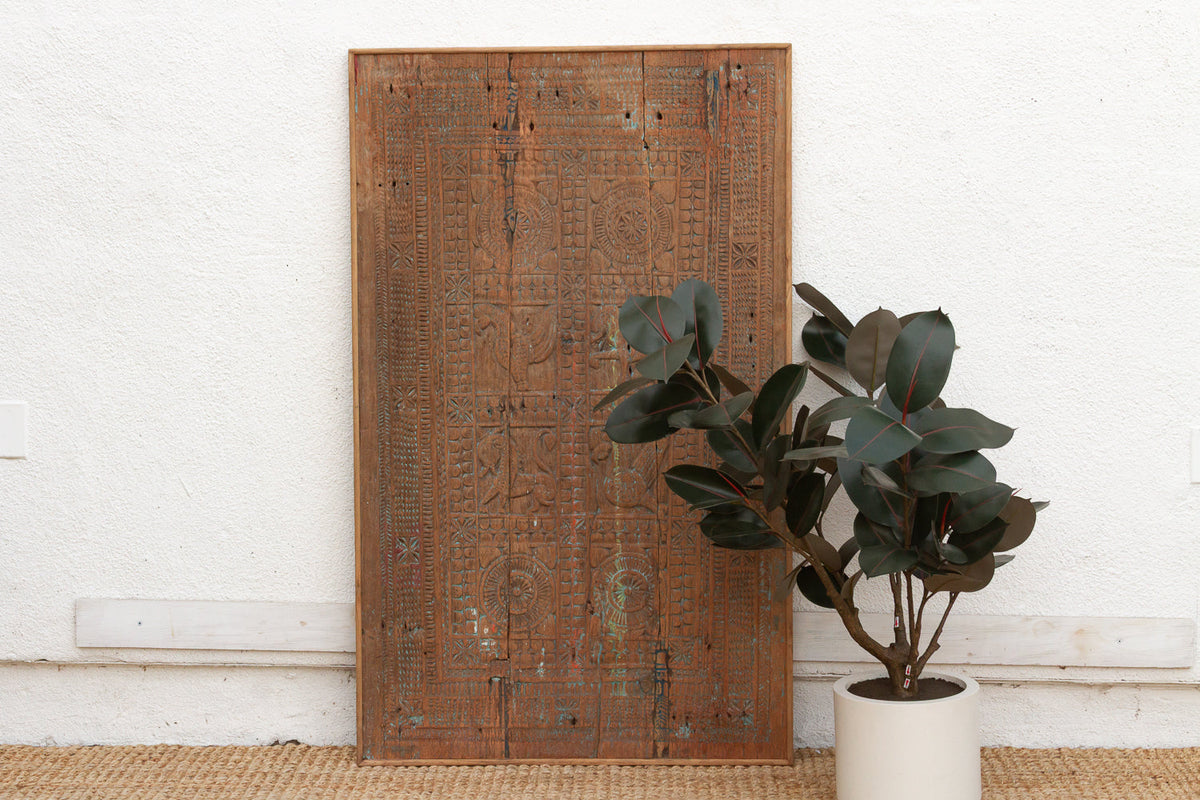 Antique Tribal "Storytelling" Door Wall Art (Trade)