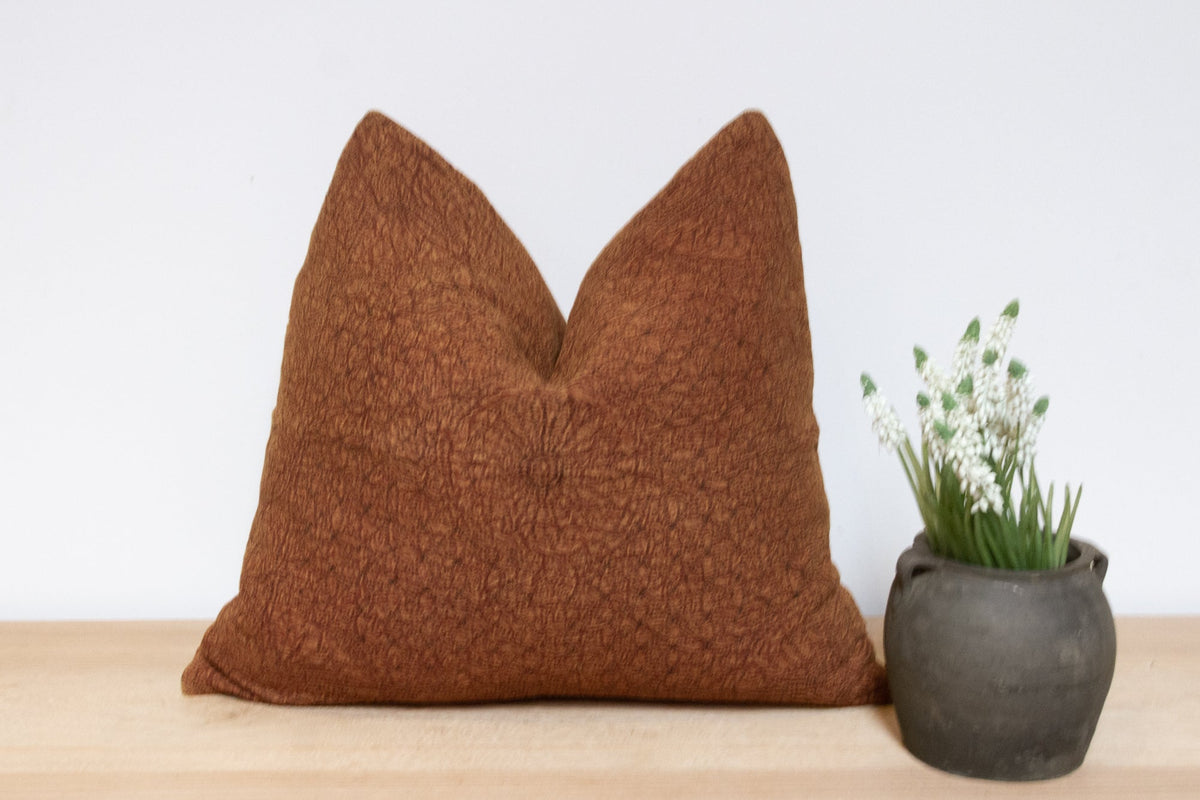 Rosewood Hand-Stitched Pillow Cover