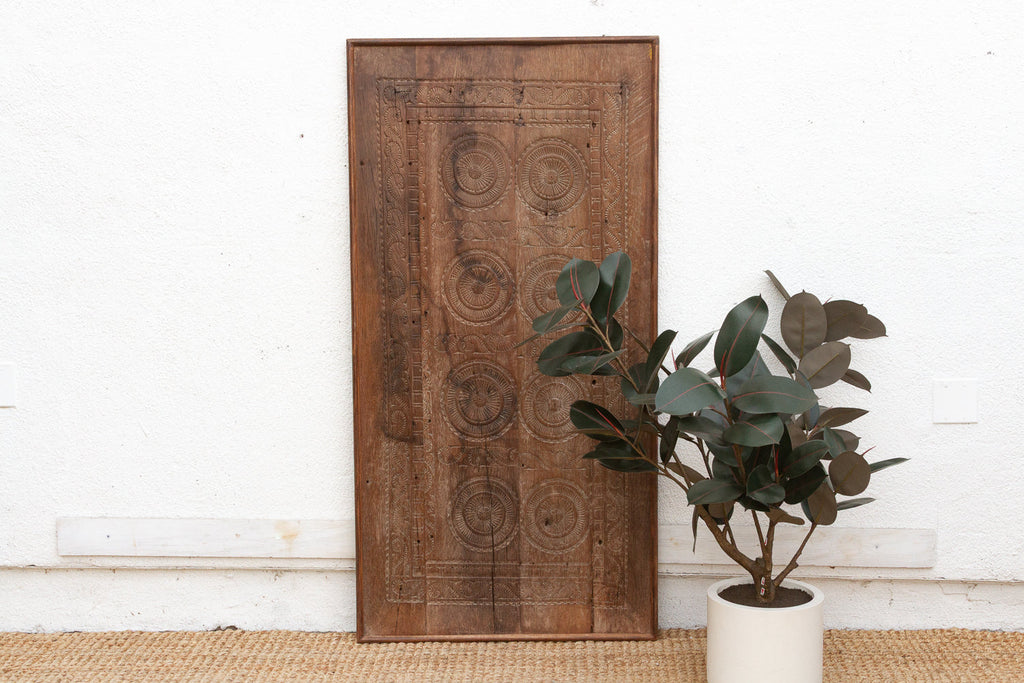 Antique Chatera Finely Carved Door Wall Panel (Trade)