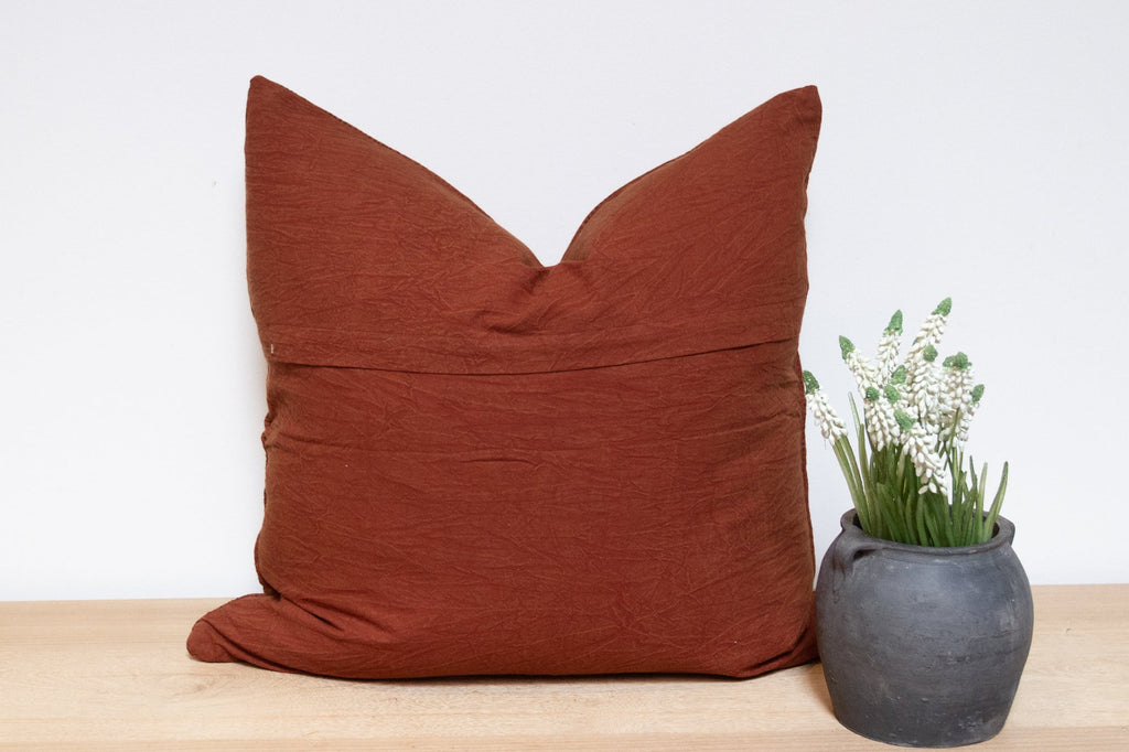 Cedar Hand-Stitched Pillow Cover