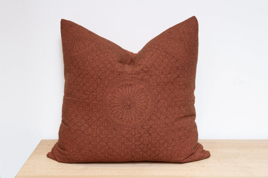 Bronze Hand-Stitched Pillow Cover