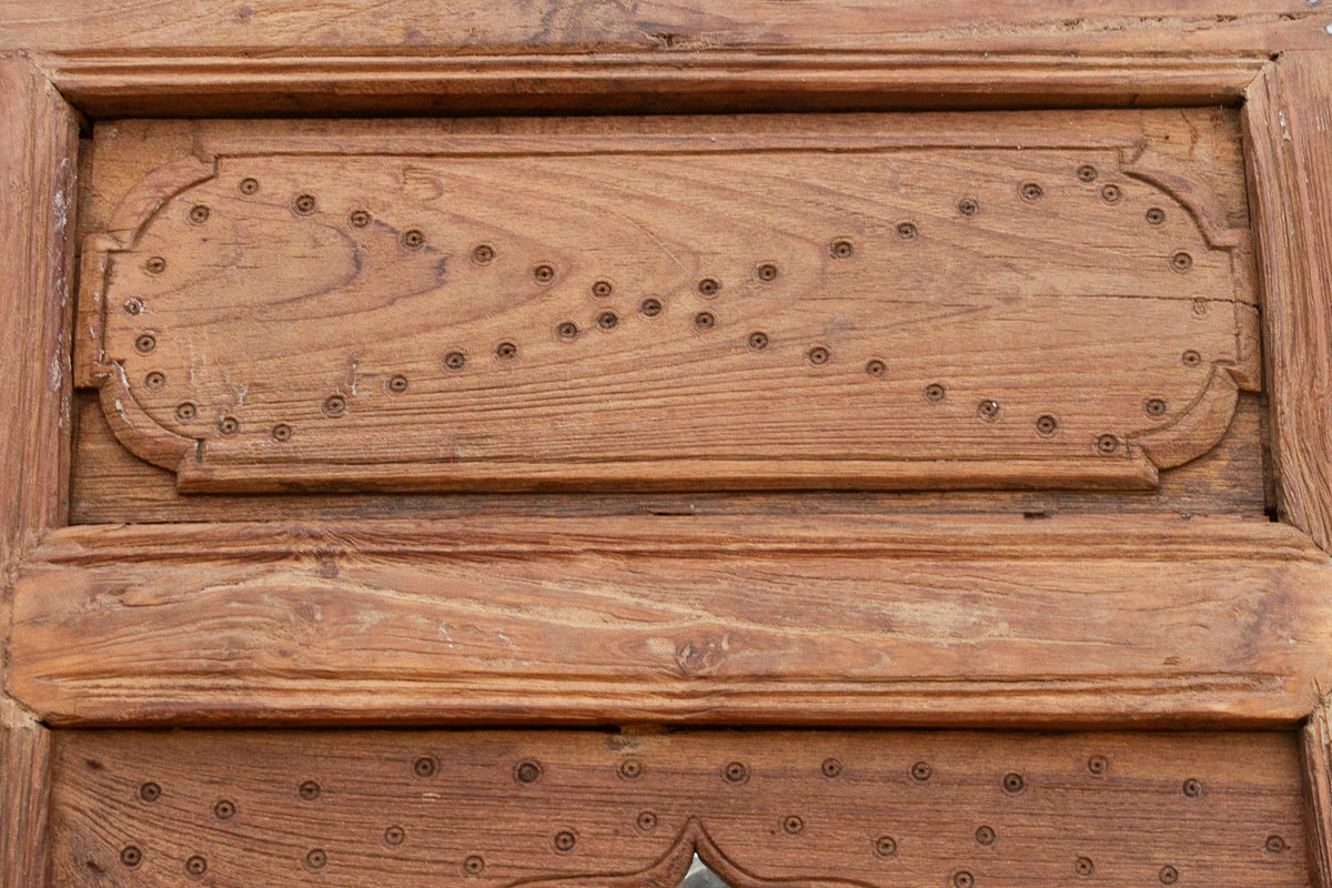 Early 1800's Double Arch Tall Haveli Mirror