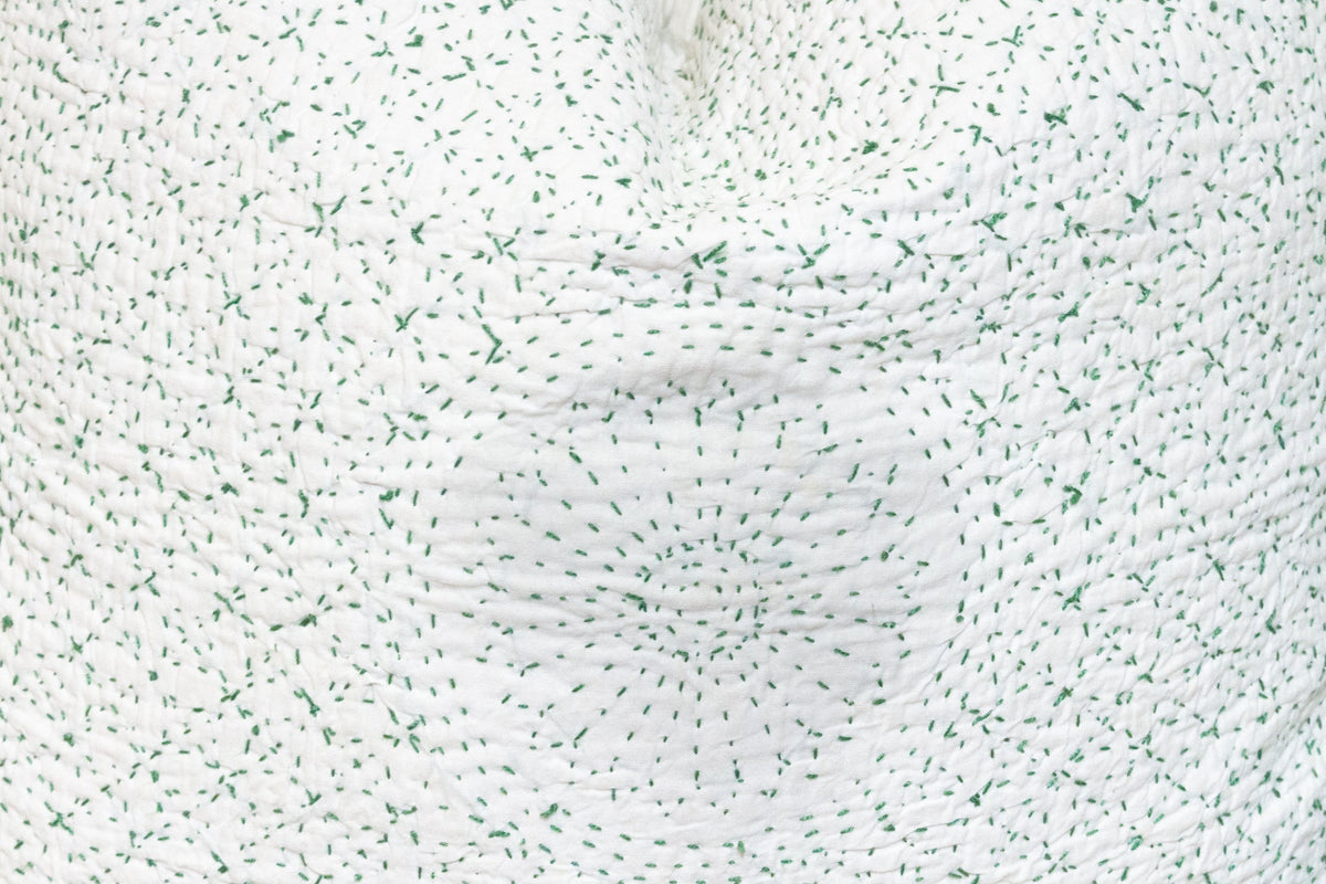 Pine White Hand-Stitched Pillow Cover