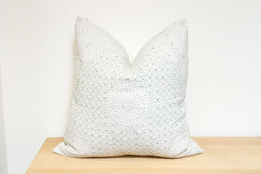 Pine White Hand-Stitched Pillow Cover