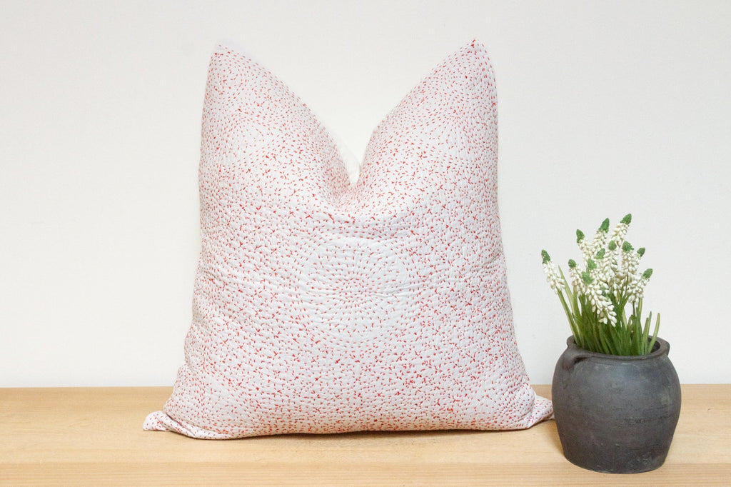 Winter Mist Hand-Stitched Pillow Cover
