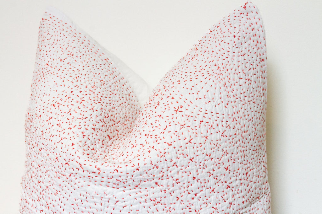 Winter Mist Hand-Stitched Pillow Cover