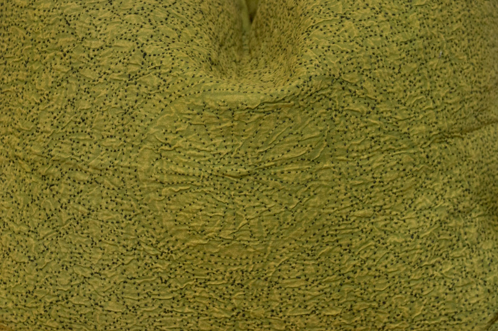 Seaweed Green Hand-Stitched Pillow Cover