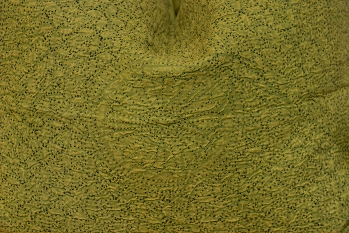 Seaweed Green Hand-Stitched Pillow Cover