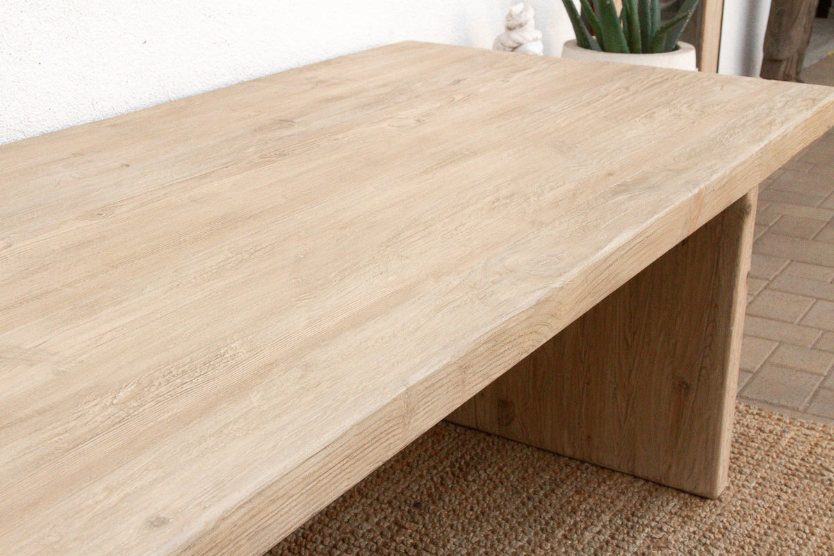 Grand Estate Reclaimed Bleached Wood Dining Table