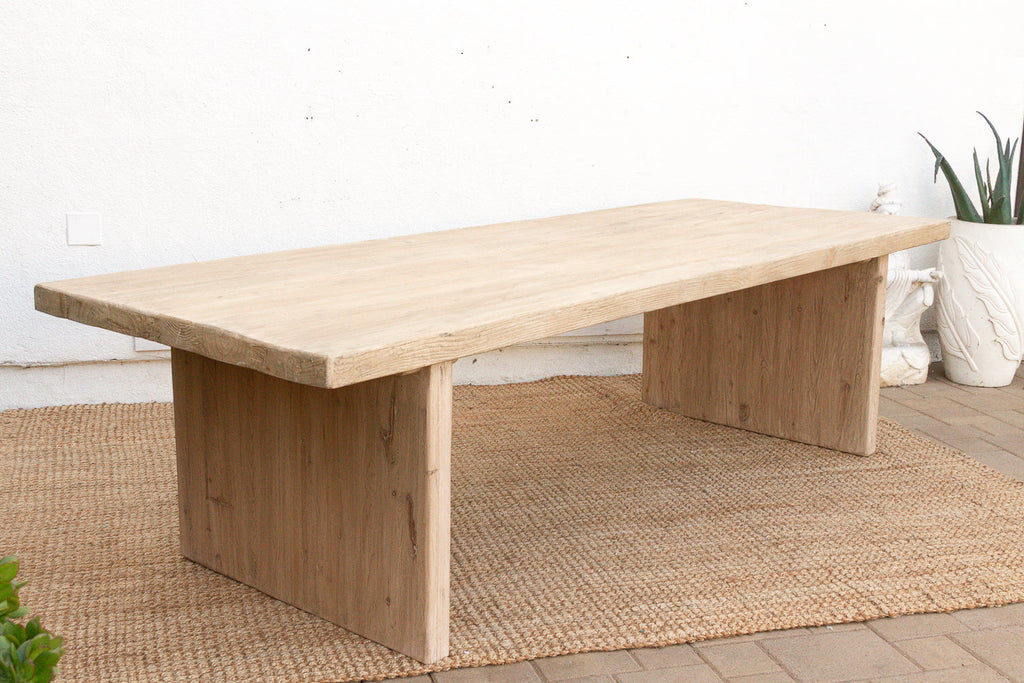 Grand Estate Reclaimed Bleached Wood Dining Table