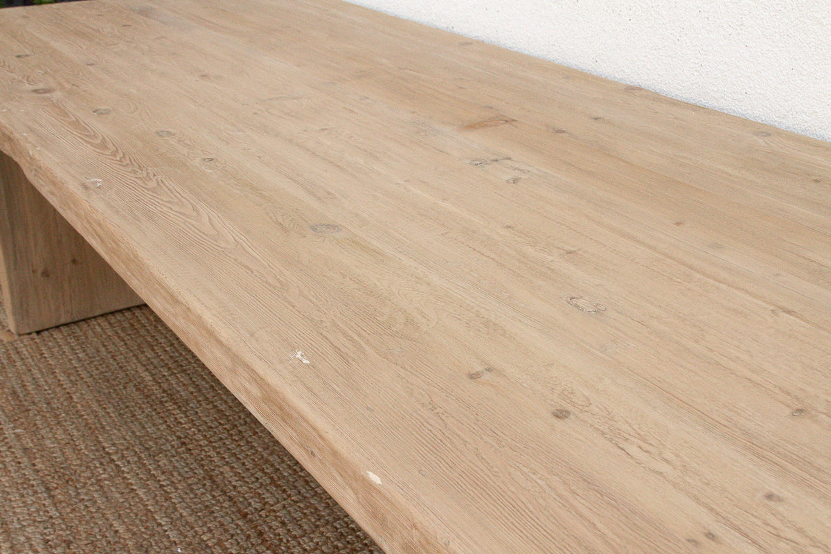 9ft Long Modern Rustic Trestle Dining Table (Trade)