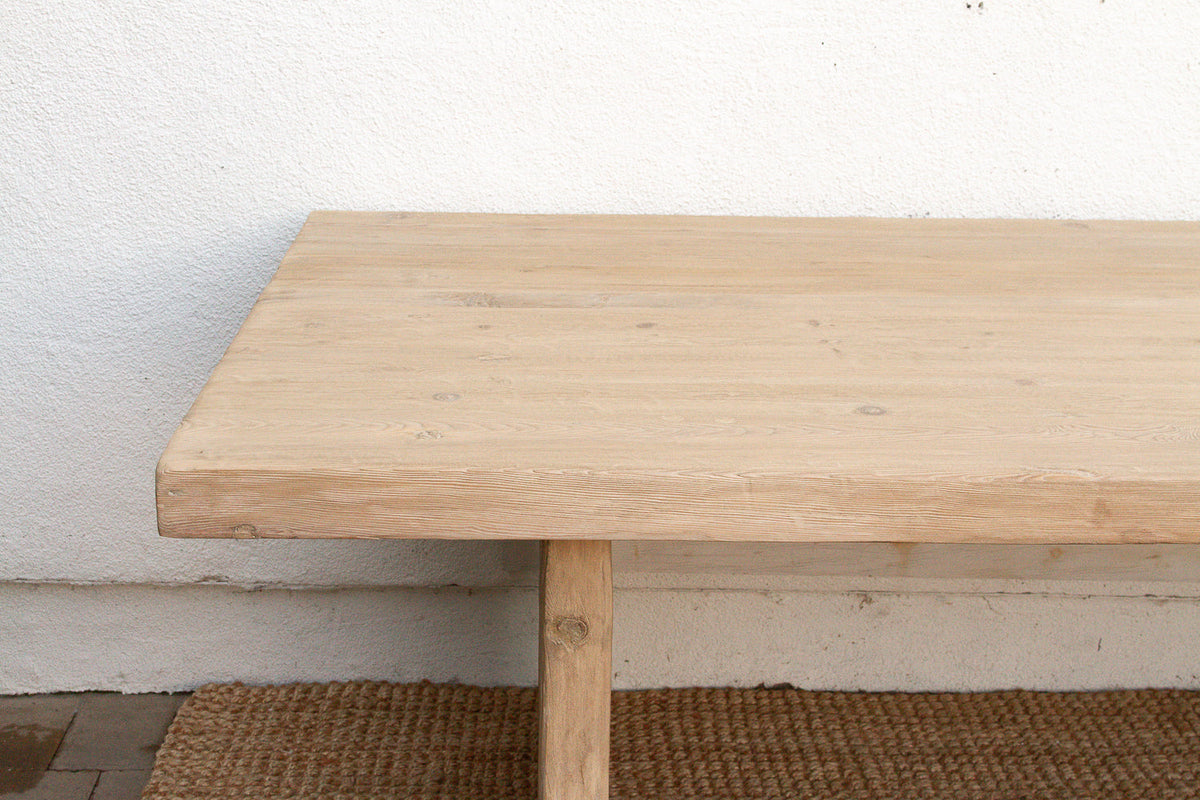 9ft Long Modern Rustic Trestle Dining Table (Trade)
