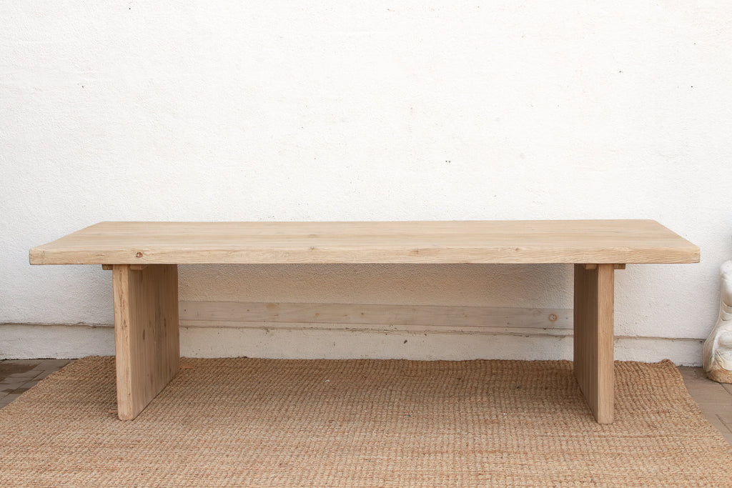 9ft Long Modern Rustic Trestle Dining Table (Trade)