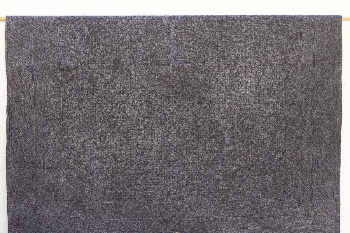 Obsidian Gray Handstitched Filanan Gudari Bedcover