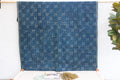 Lattice Motif Vintage Indigo Printed Throw