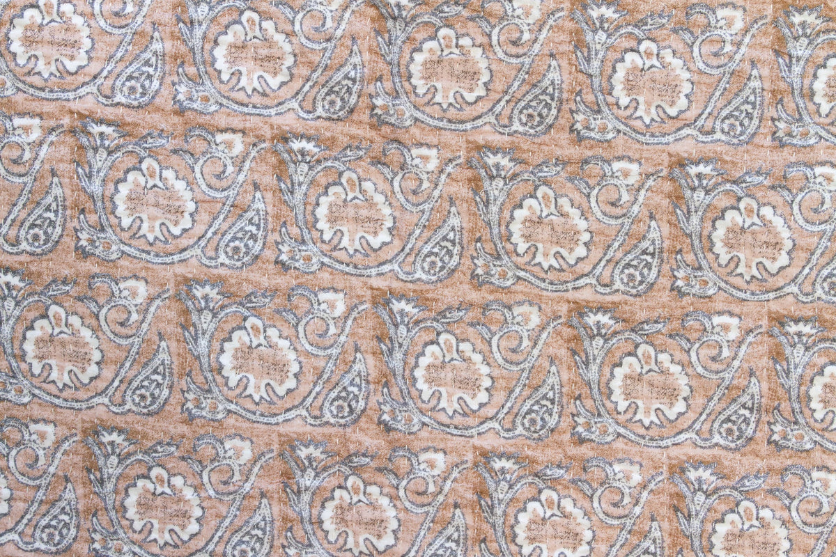 Rosewood Dust Indian Block Print Coverlet