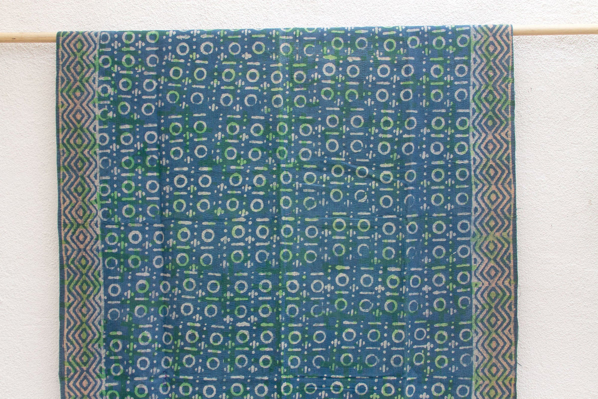 Dot & Dash Vintage Indigo Printed Throw