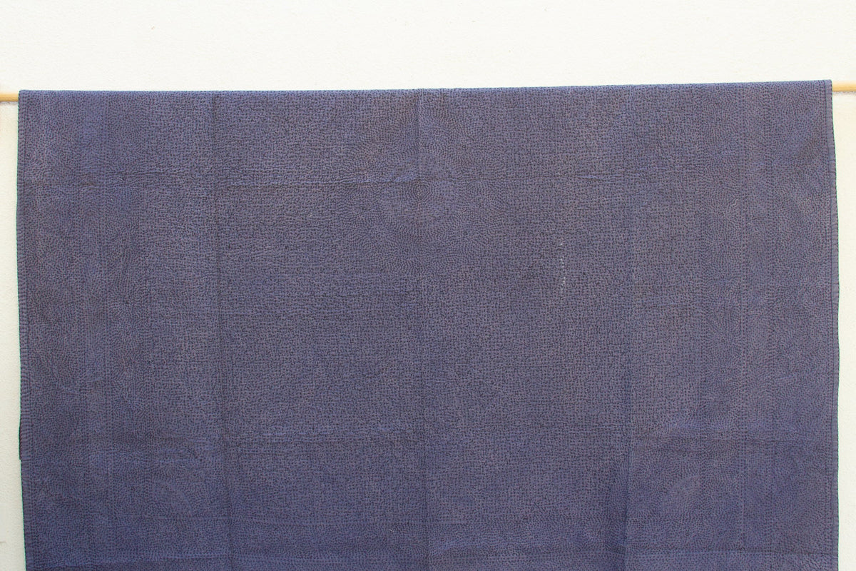 Monsoon Indigo Handstitched Filanan Gudari Bedcover