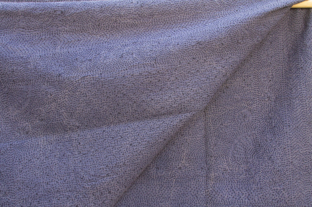 Monsoon Indigo Handstitched Filanan Gudari Bedcover