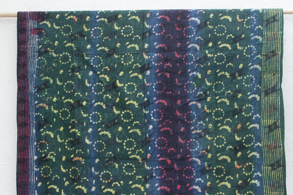 Sparkle Floral Vintage Indigo Printed Throw