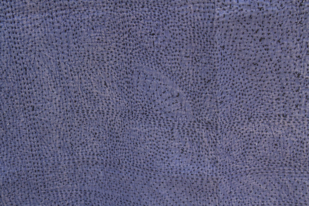 Midnight Indigo Handstitched Filanan Gudari Bedcover