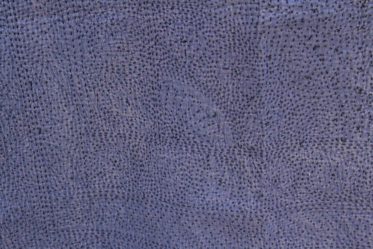 Midnight Indigo Handstitched Filanan Gudari Bedcover