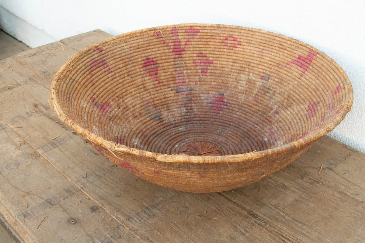 28" DM Faded Motif Handwoven Gathering Basket