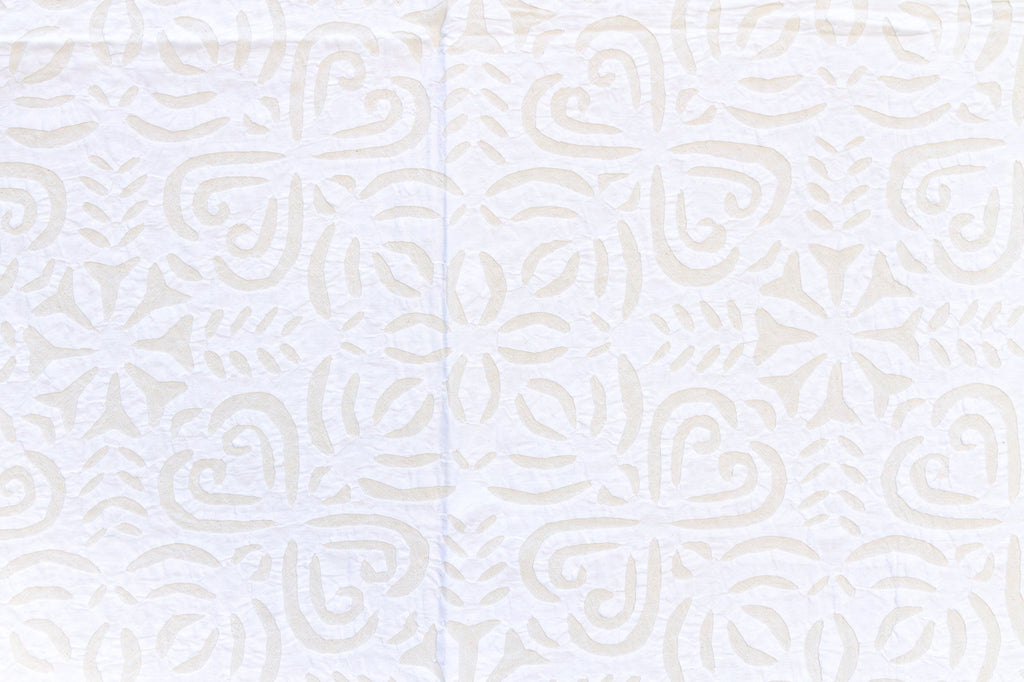 Rose Mosaic Floral Applique Bedcover