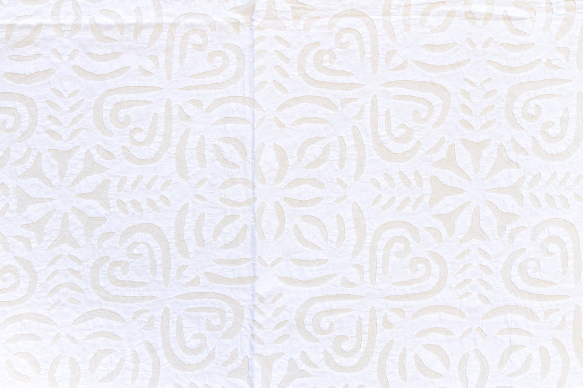 Rose Mosaic Floral Applique Bedcover