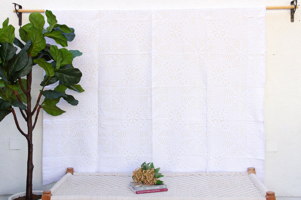 Celestial Star Applique Cotton Quilt