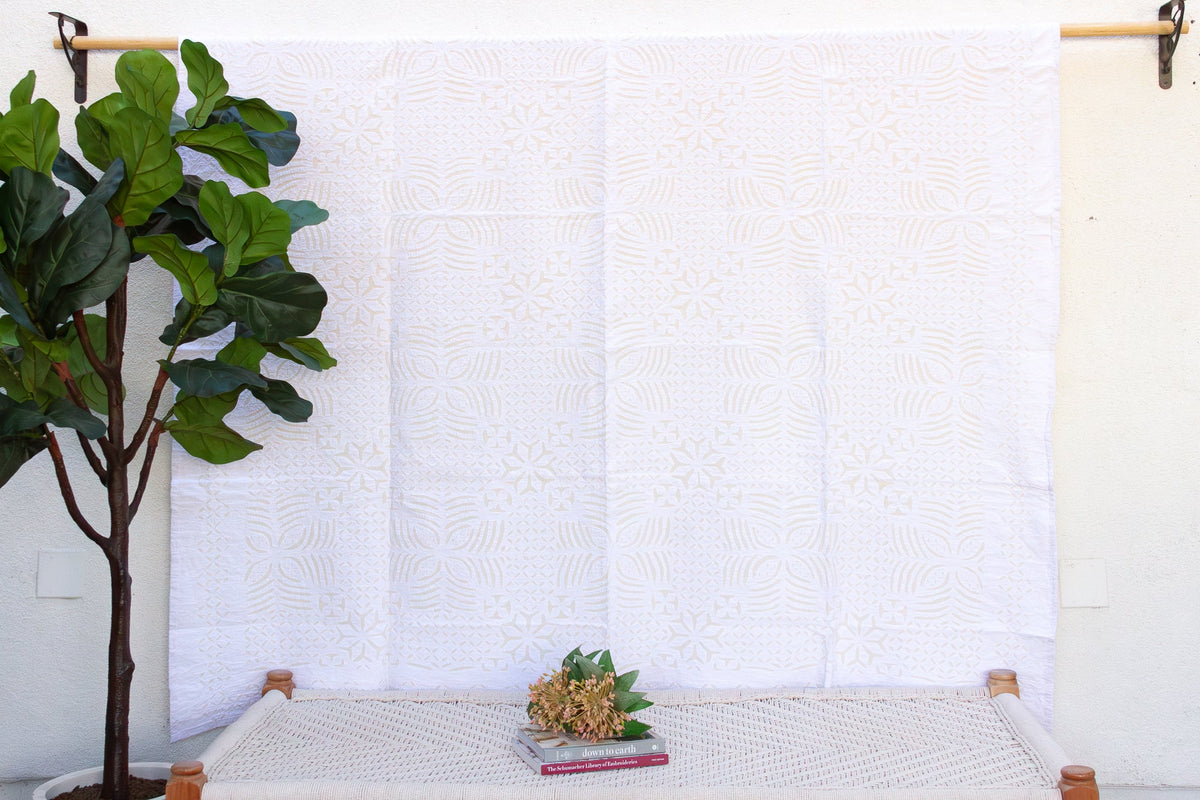 Celestial Star Applique Cotton Quilt