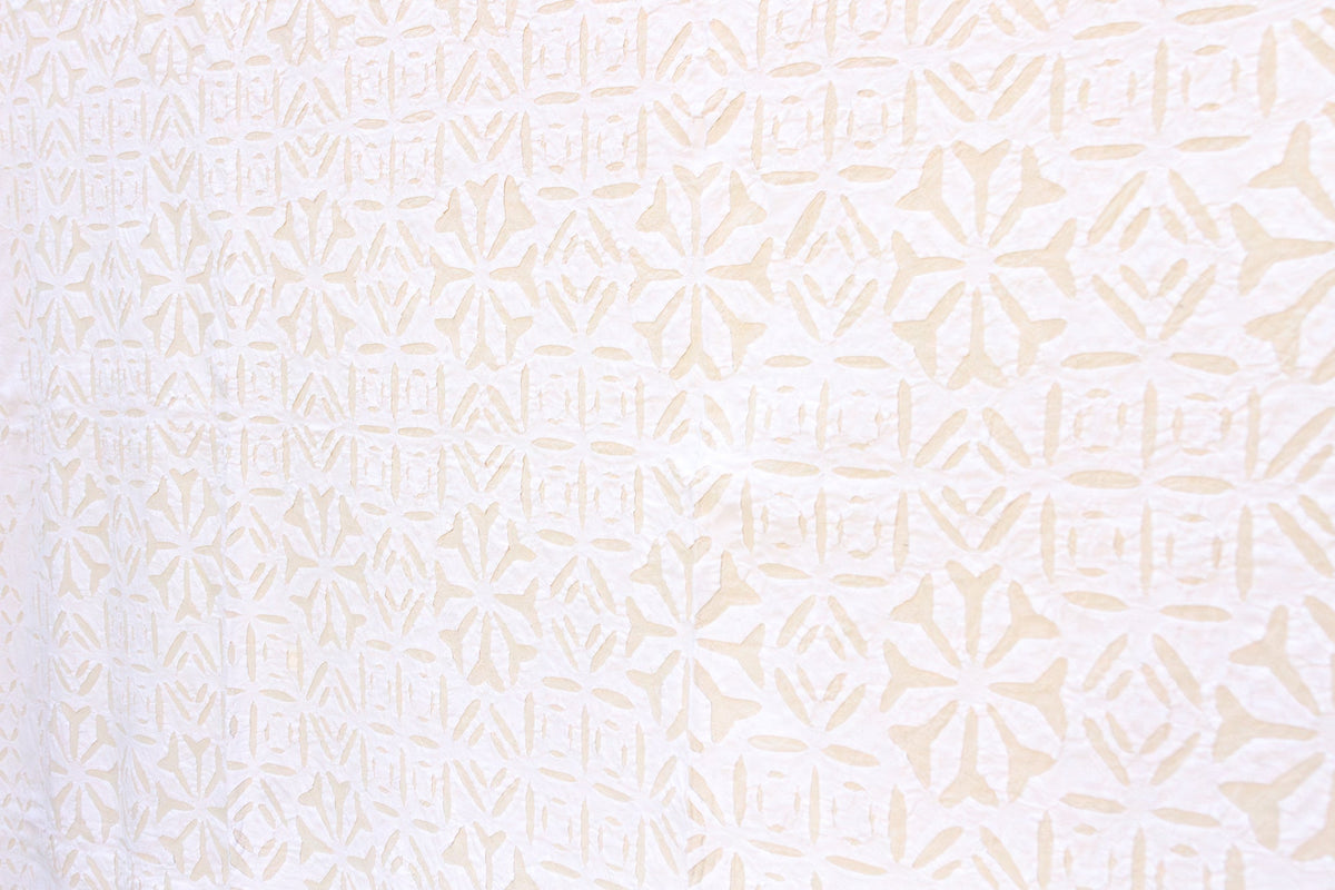 Dahhia Radiance White Cotton Bedcover