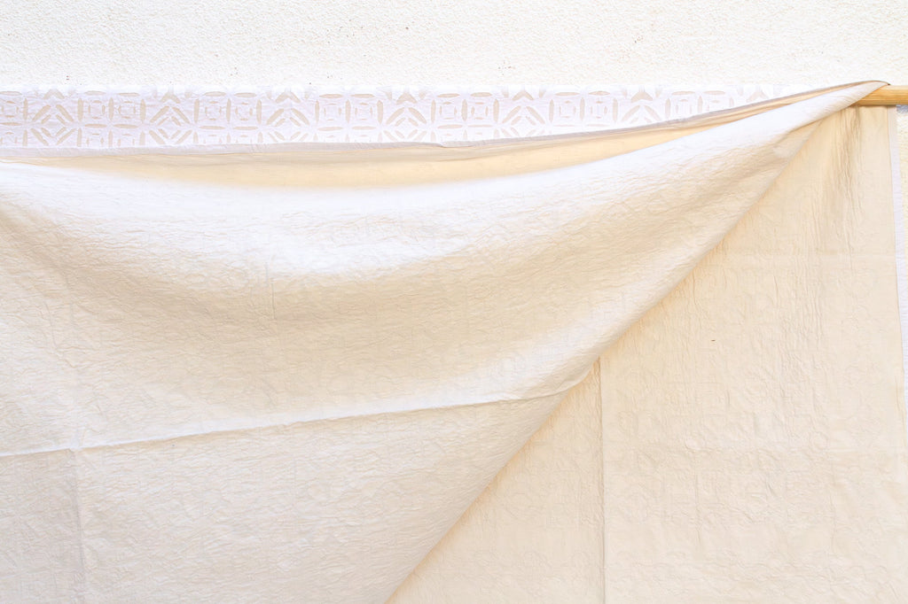Dahhia Radiance White Cotton Bedcover