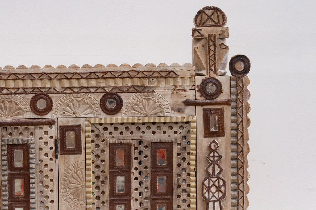 Finely Carved Indian Dowry Chest Cabinet