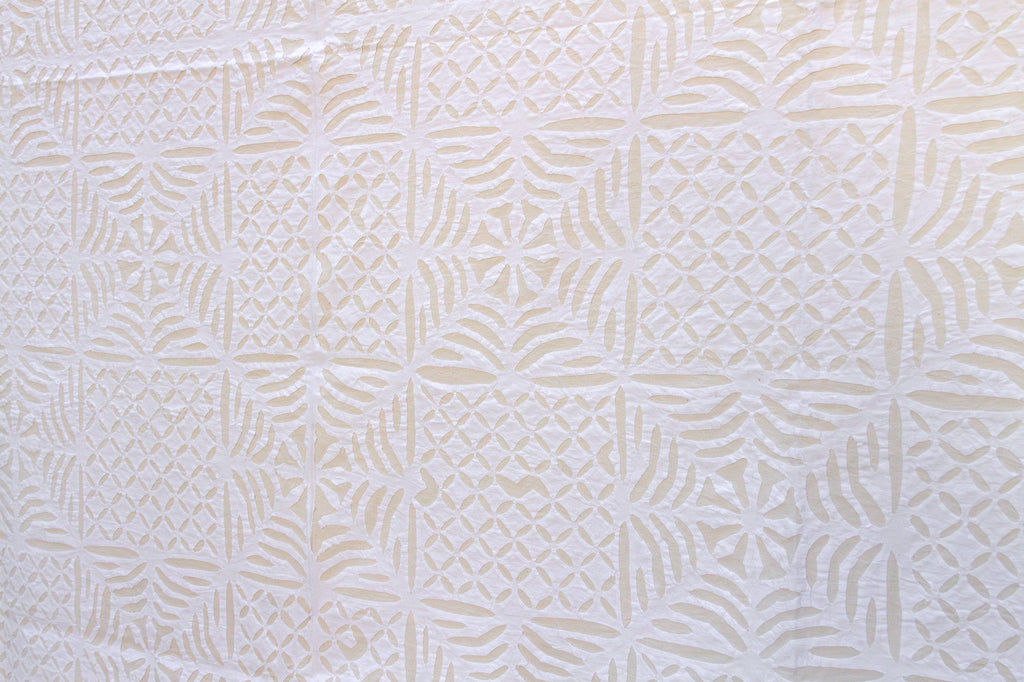 Hibiscus Star White Applique Cotton Bedspread