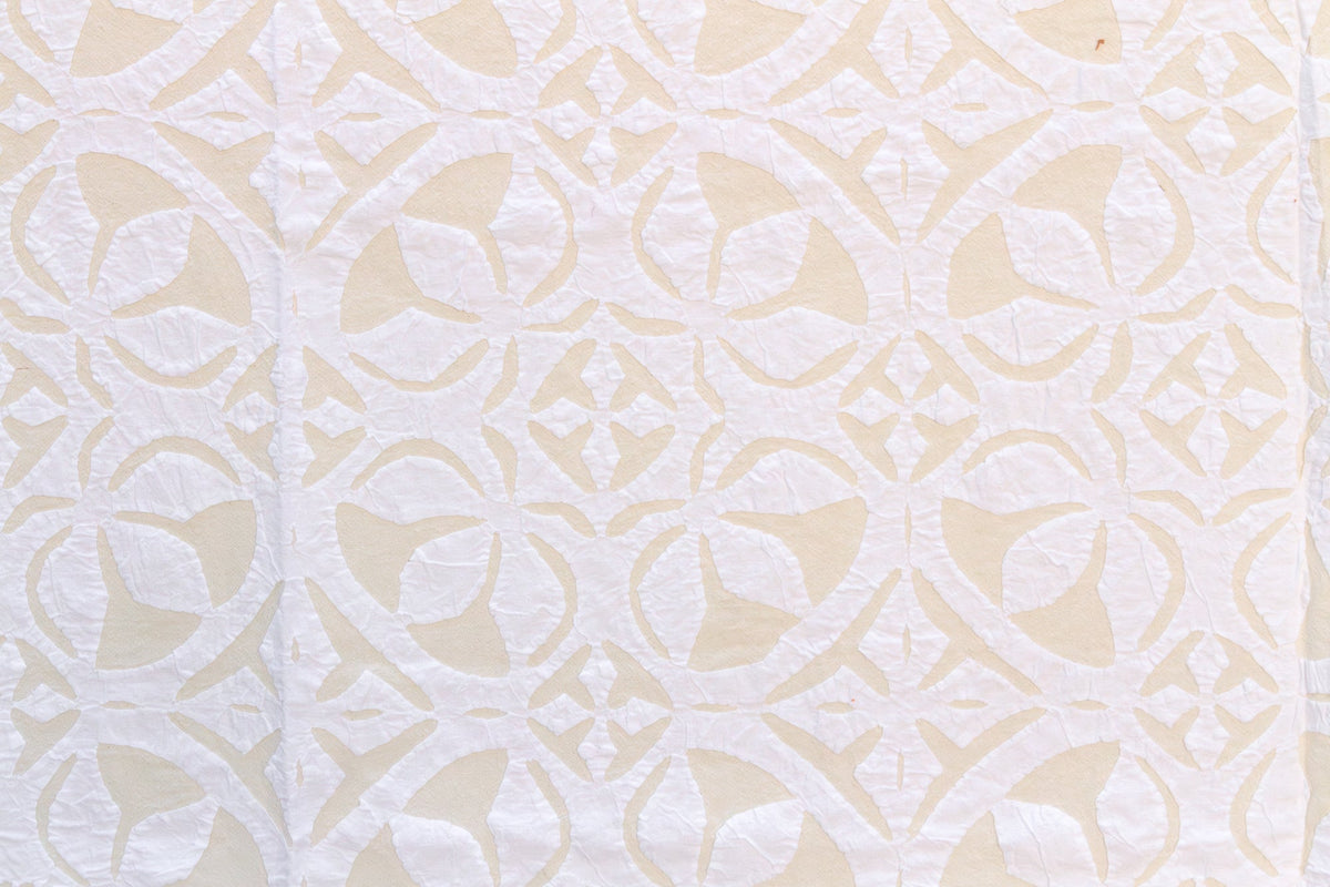 Lotus Bloom Artisan Floral Applique Quilt