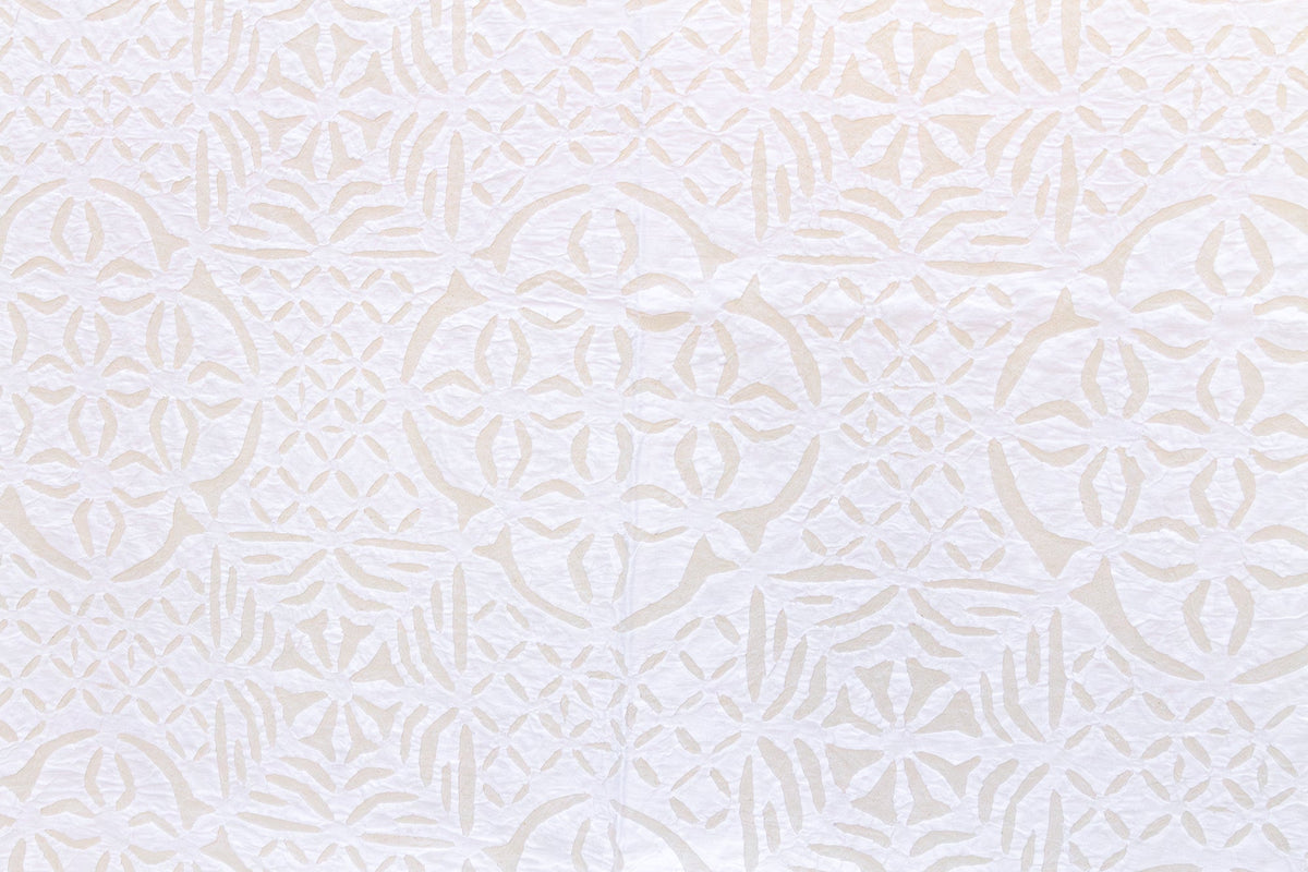 Peony Circle Cotton Applique Bedcover