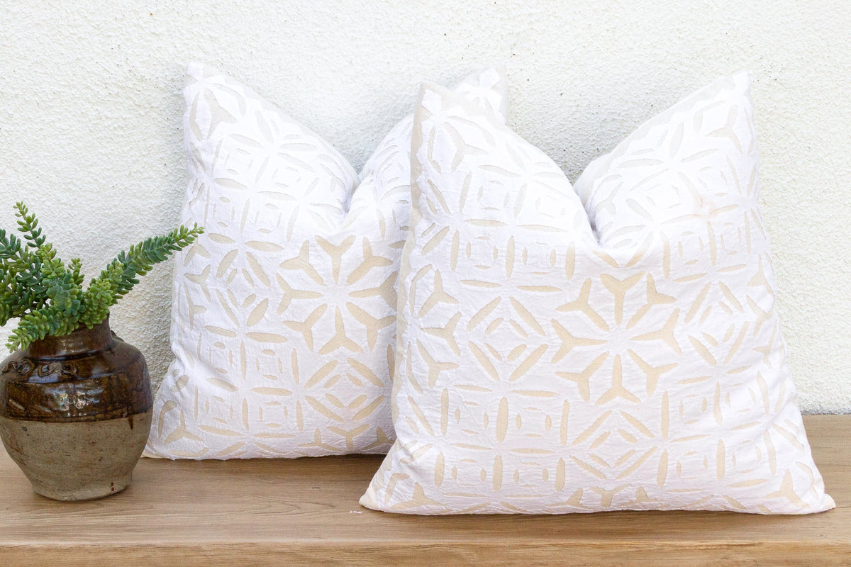 Mandala, Pair of Appliqué  Pillow Covers