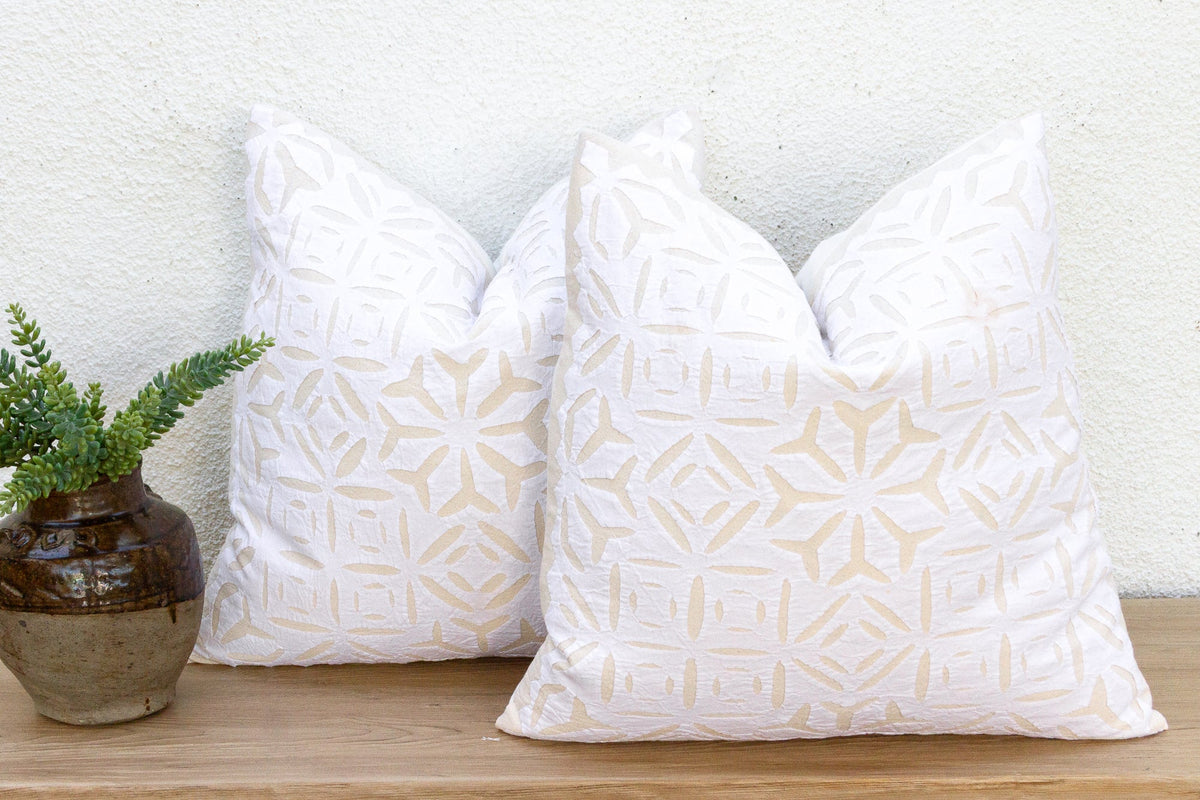 Mandala, Pair of Appliqué  Pillow Covers