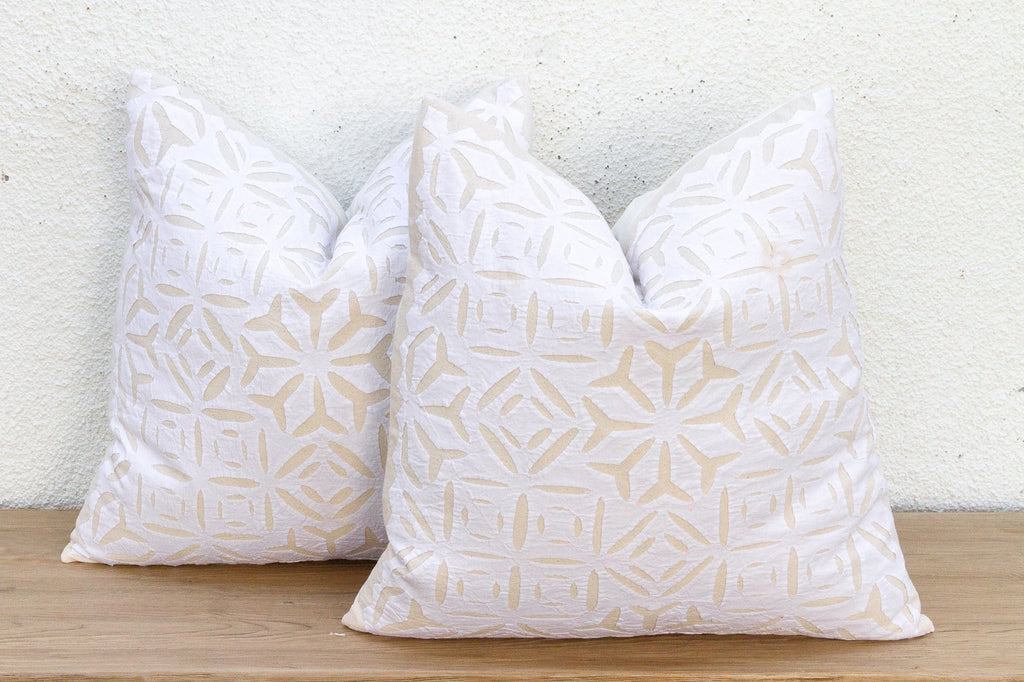 Mandala, Pair of Appliqué  Pillow Covers