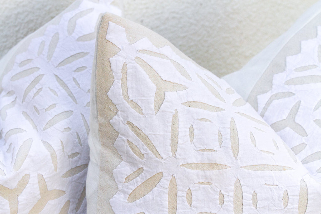 Mandala, Pair of Appliqué  Pillow Covers