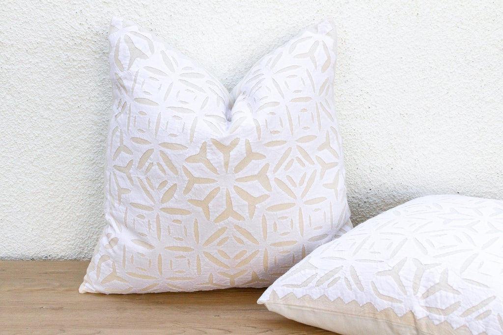 Mandala, Pair of Appliqué  Pillow Covers