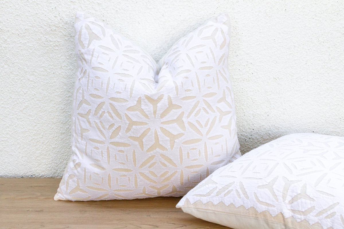 Mandala, Pair of Appliqué  Pillow Covers