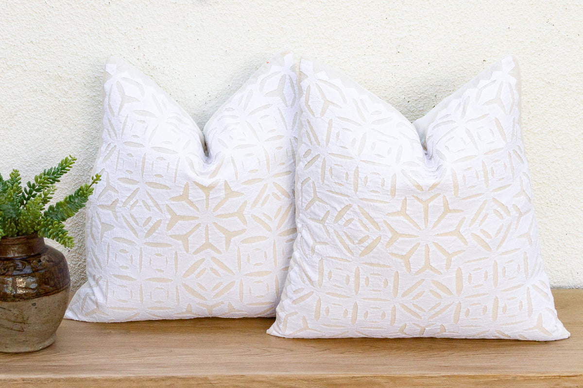 Silent Crescent, Pair of Appliqué  Pillow Covers