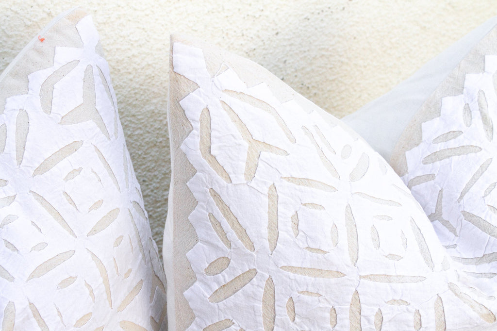 Silent Crescent, Pair of Appliqué  Pillow Covers