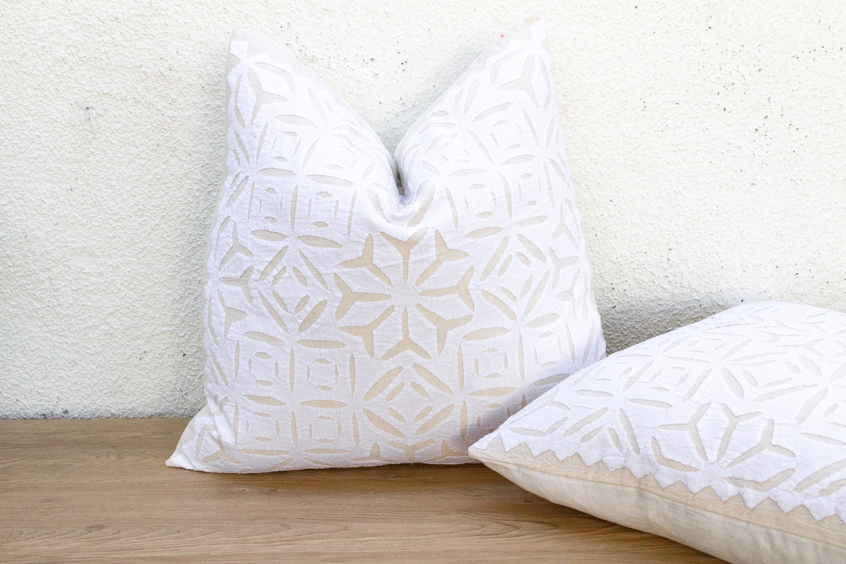 Silent Crescent, Pair of Appliqué  Pillow Covers