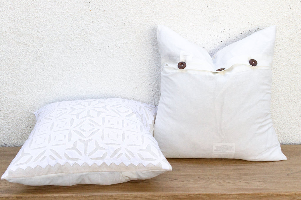 Silent Crescent, Pair of Appliqué  Pillow Covers