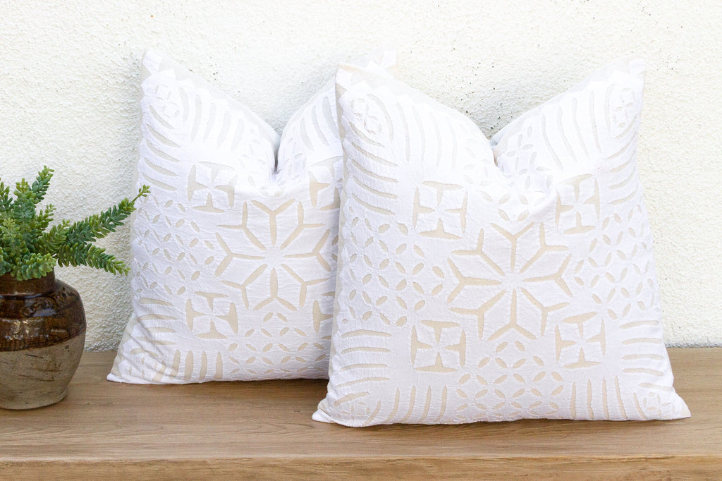 Heritage, Pair of Appliqué Pillow Covers