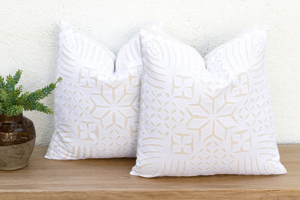 Heritage, Pair of Appliqué Pillow Covers